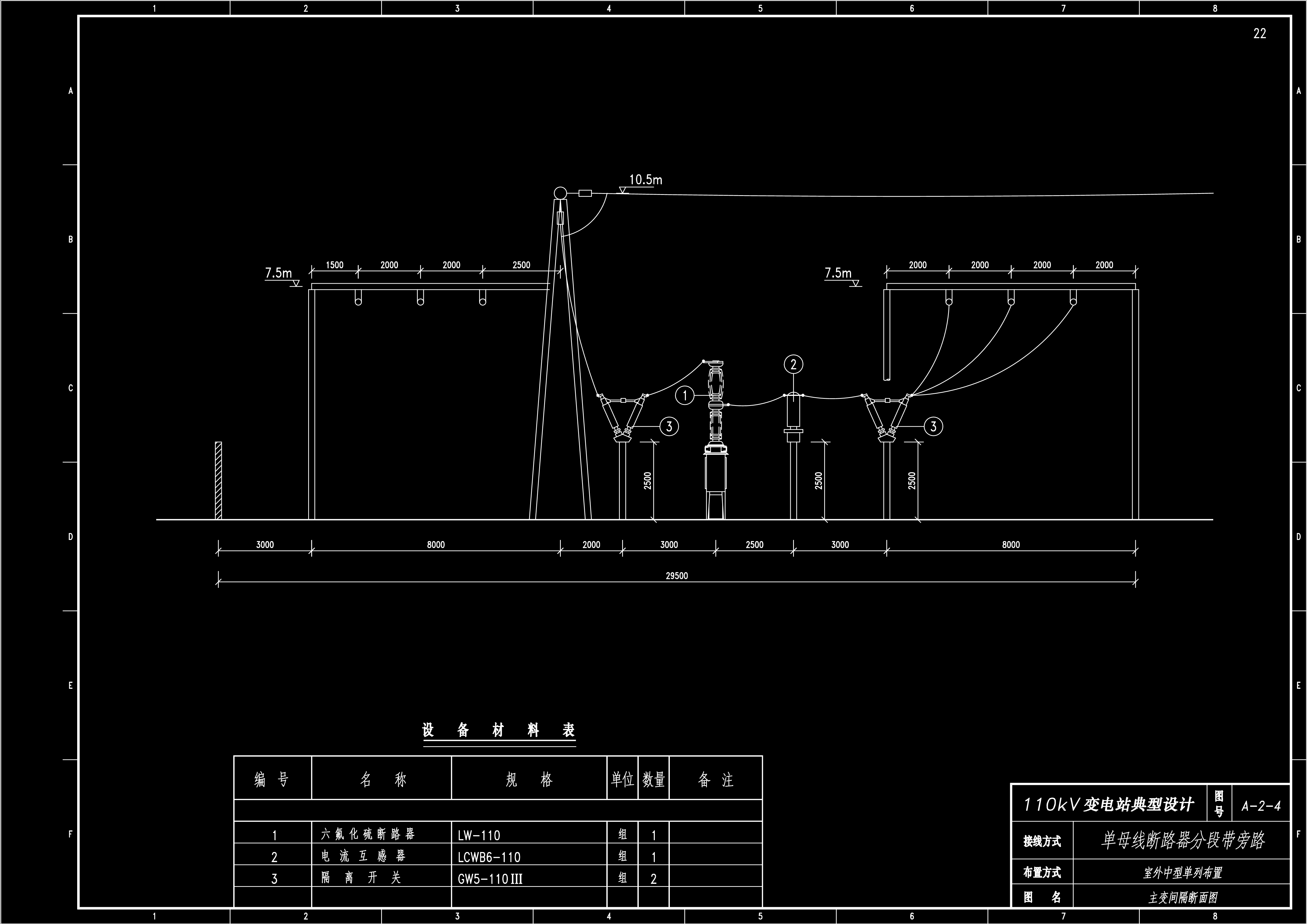 110kv变电站典型设计图纸110kv部分