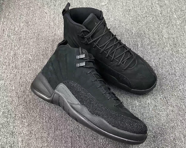 炫黑磨砂皮设计耐克aj12ovoblack