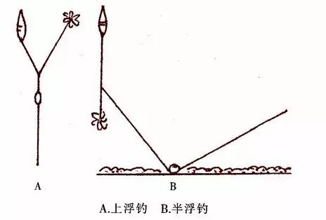 定点浮钓就是装较重铅坠使钓点固定,而钩距铅坠较远,调整好浮漂使钩悬