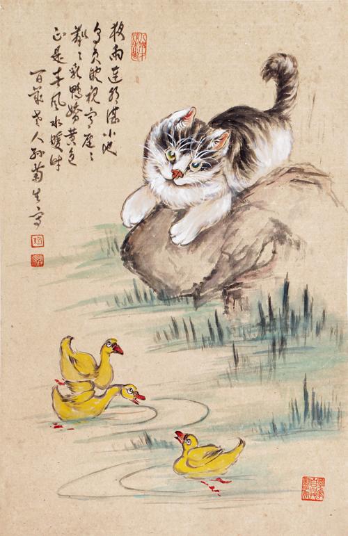 "百岁猫王"孙菊生养猫,画猫,是103岁人的乐趣