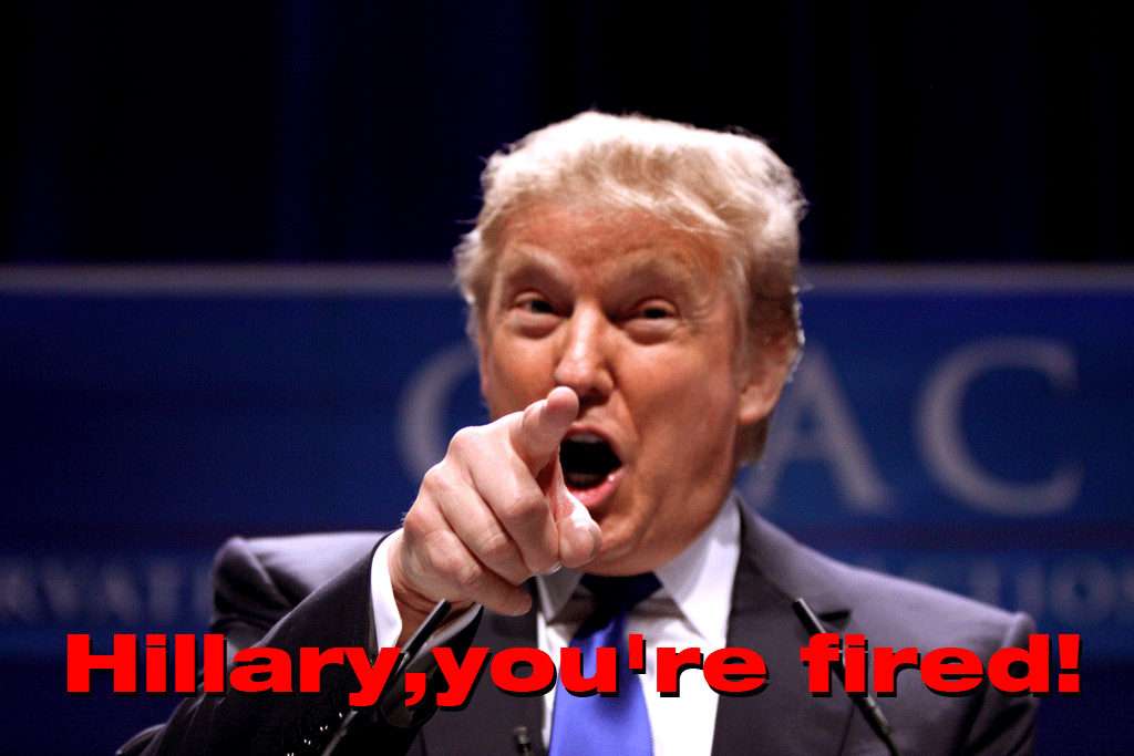 "make ( you) america ( are) great ( fired) again"!