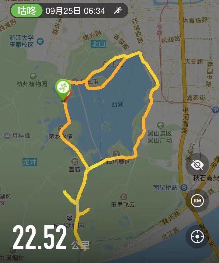 我们跑跑团的第一次大联跑 ▼ 跑过风景,跑过你 邵跑跑的西湖玫瑰跑