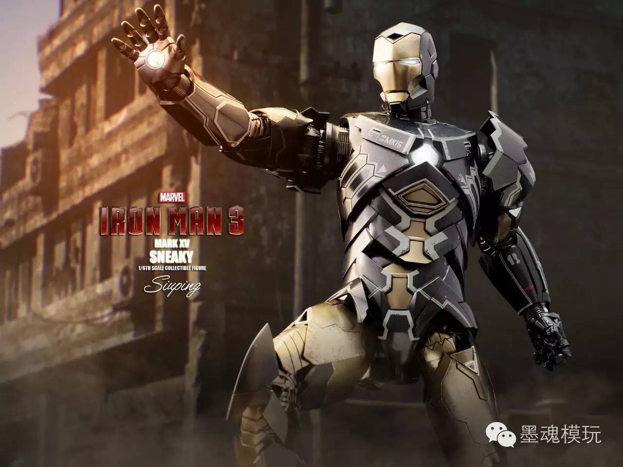 多人美图开箱:hottoys 1/6《钢铁侠3》- mk15 鬼祟 mms348