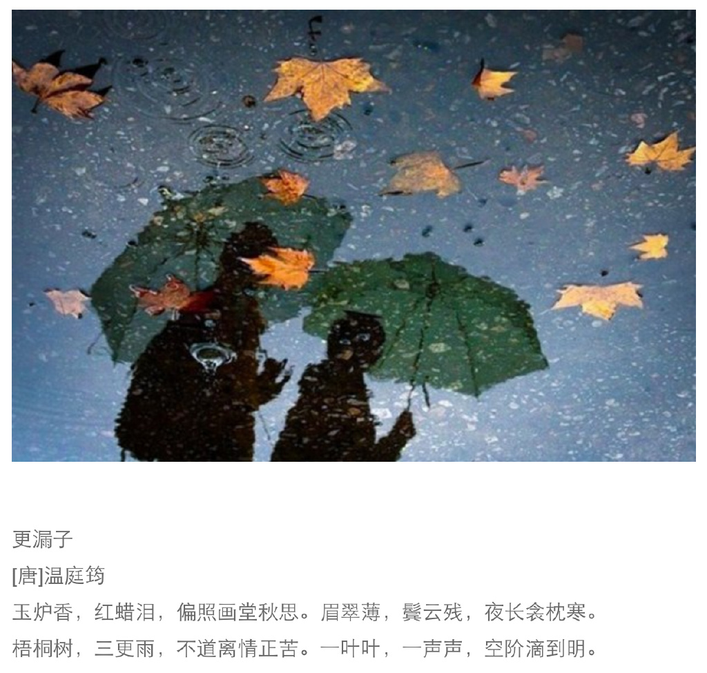 古诗词中的秋雨,一起来欣赏吧!