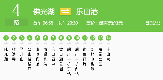 史上最全最新乐山公交路线和收发车时间价格终于来了125路全部都