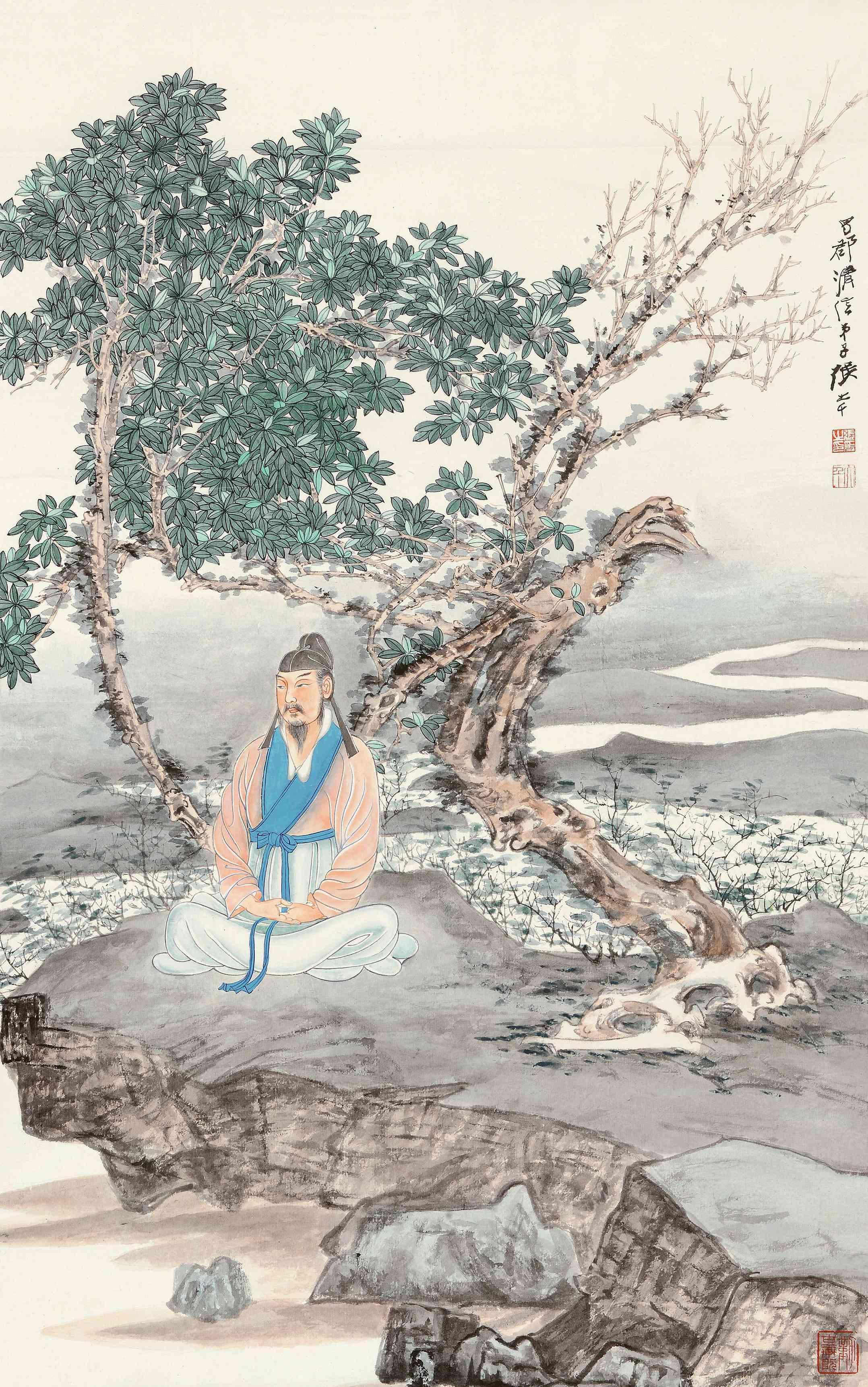 "高士图"是历代人物画中的重要题材,画家们喜欢描绘古代品行高尚之