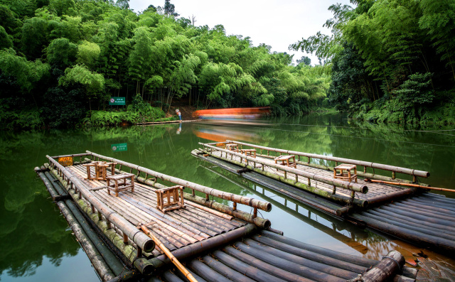 俗话说"蜀南竹海翠天下",景区内的景点,无一不处处显露着大片大片的