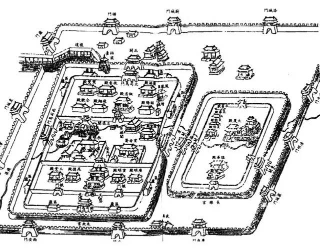 汉长安未央宫图 来源:《关中胜迹图志》