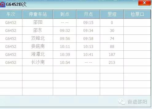 2017元月铁路调图:邵阳火车站最新车次变化