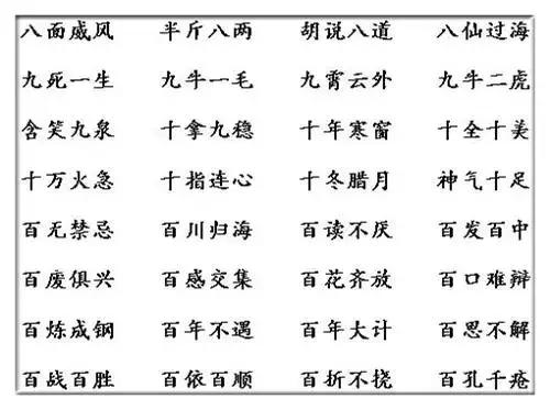 小学生不可错过!数字成语大全,老师建议人手一份