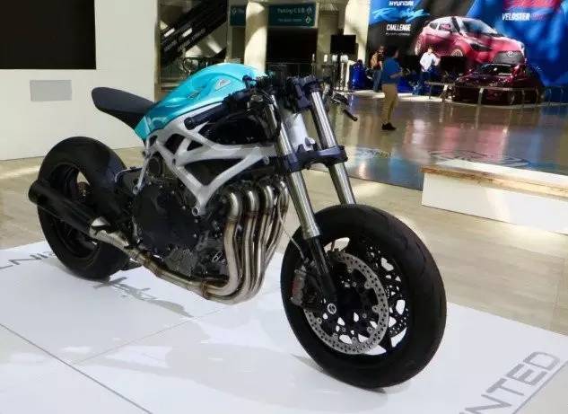 3D打印摩托车搭载川崎H2增压发动机