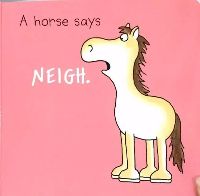 马说"neigh.