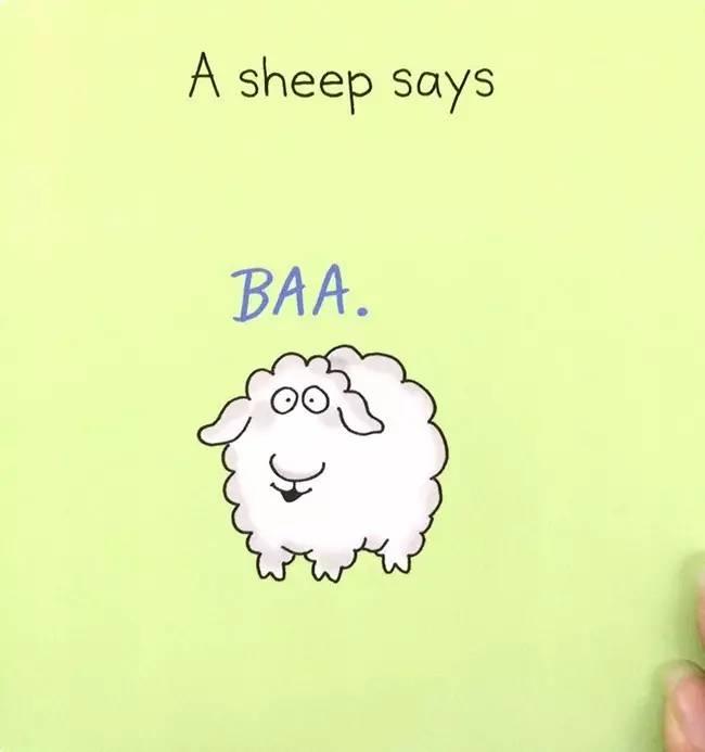 绵羊的叫声是"baa~"