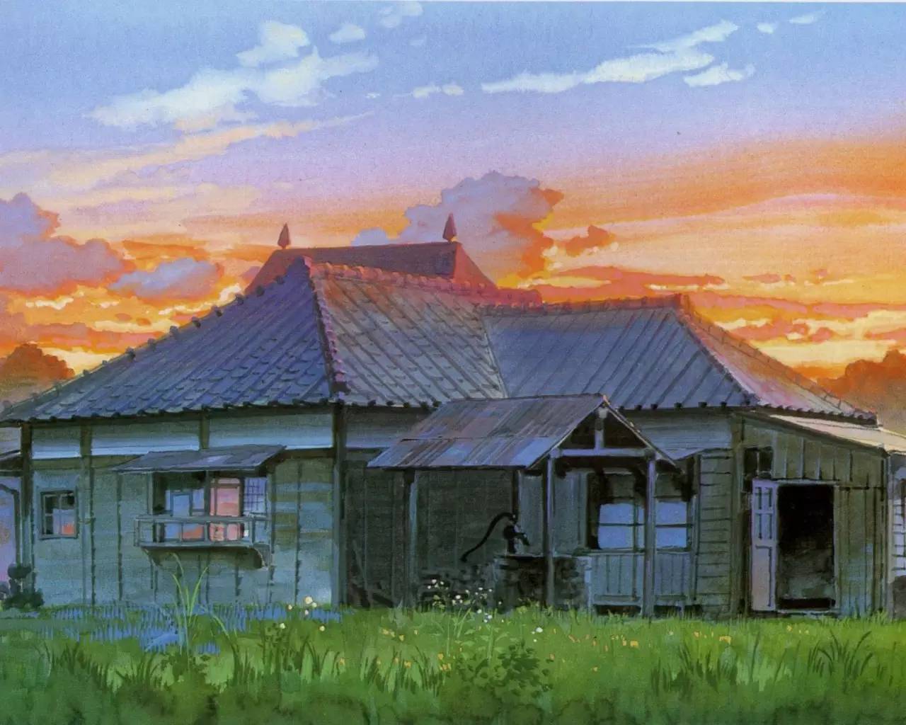 能打印出来挂在桌前就好了,宫崎骏动漫里的唯美风景