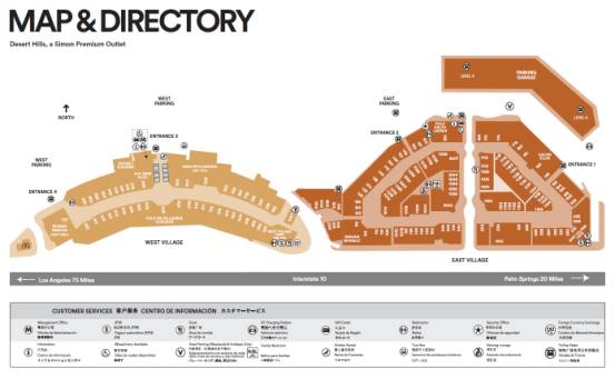 25 Desert Hill Premium Outlet Map - Maps Online For You