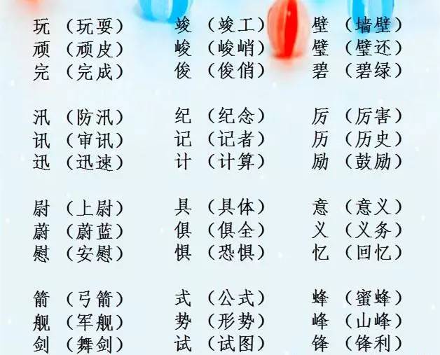 小学语文"辨字组词"大全!太棒了