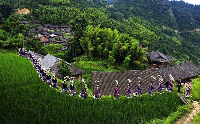 贵阳——凯里——雷山(郎德上寨等)——榕江(三宝侗寨)——肇兴(肇兴