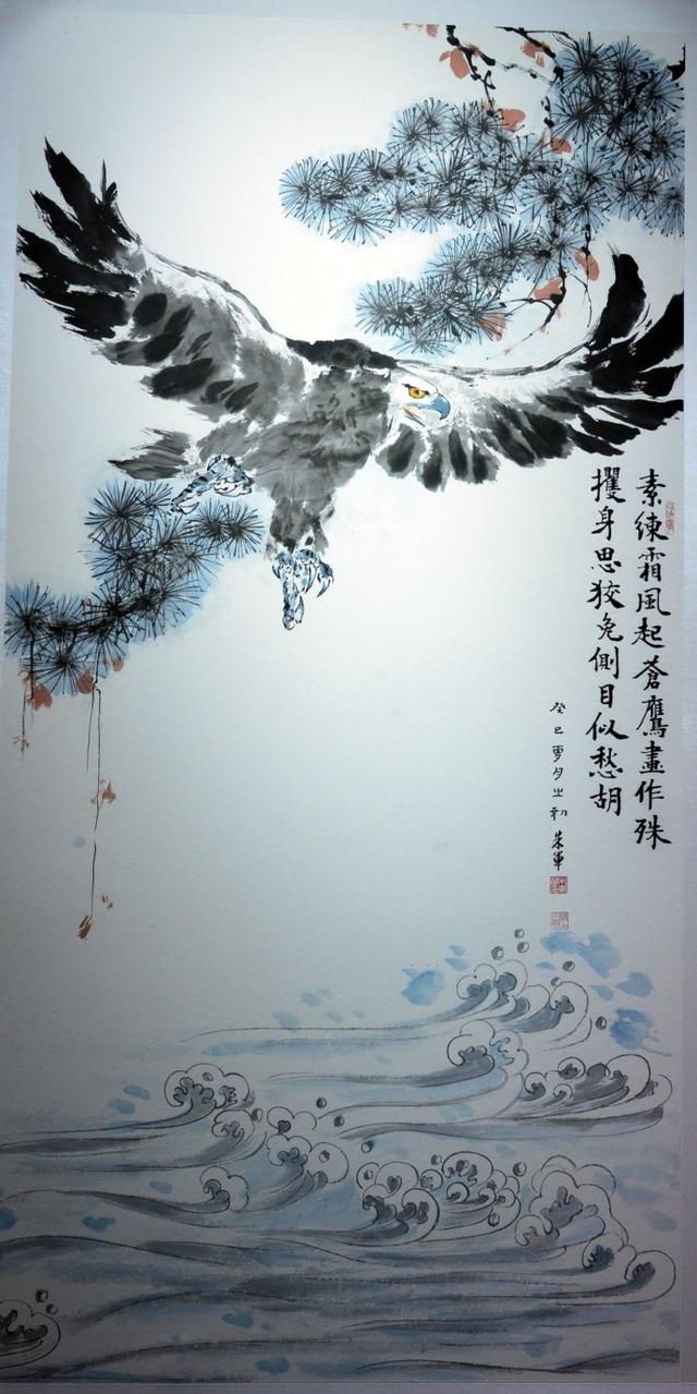 主持人朱军国画鸟10图:鸟去鸟来山色里