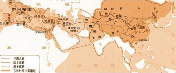 在汉唐之间东西方文化交流的地图上,长安无疑是一千多年前"丝绸之路"图片