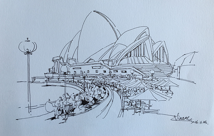 cohim 手绘澳洲续 | 描绘悉尼的海港情缘
