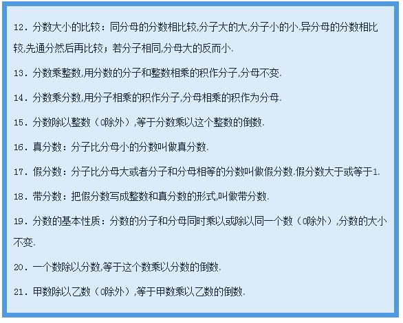 盘点!小学阶段数学公式大全!数学满分很轻松!