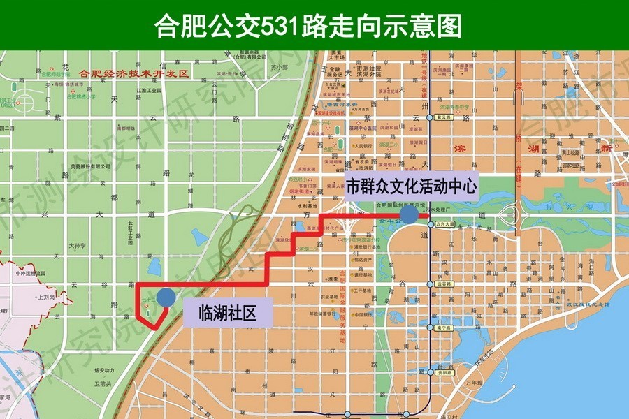 同时考虑与公交线路与即将开通的合肥市轨道交通一号线的接驳,根据