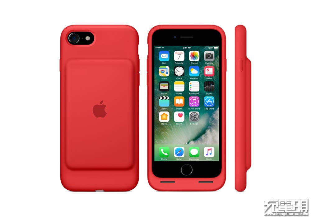 苹果推出(product)red特别版红色背夹电池等配件