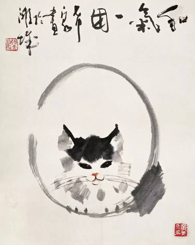 庞希泉的猫咪作品画欣赏