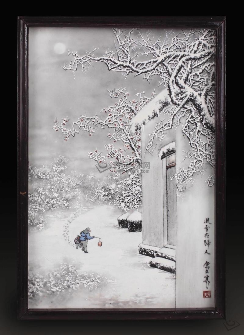 "雪景大王"— 余文襄雪景瓷板画图片赏析