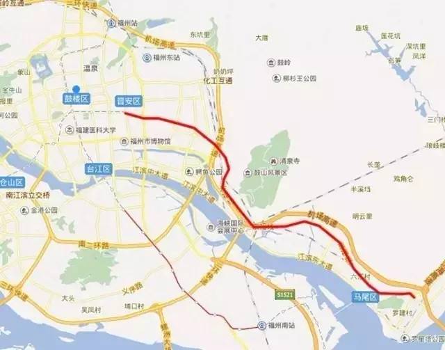 福州城区北向第二通道工程是福州城区经桂湖,贵安,连接连江城关的一图片