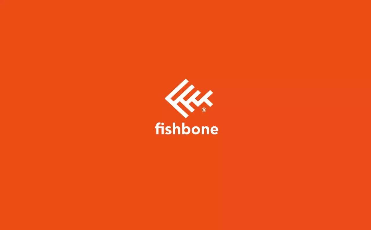 鱼骨为灵感的笔记本公司fishbone品牌形象设计