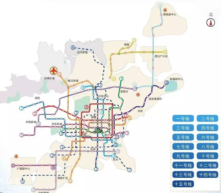 @所有西安人，地铁过不过你家门口，快来看地铁最新规划图!-搜狐