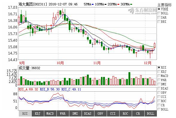 海大集团002311最新利好消息年前的一波行情