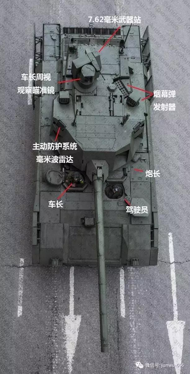 遥控武器站(图为俄罗斯"第四代"t-14主战坦克就装备了7.