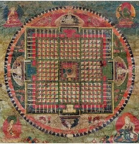 十七世纪苯教坛城唐卡(lot 0710) 起拍价: 60,000 规格:59x89cm