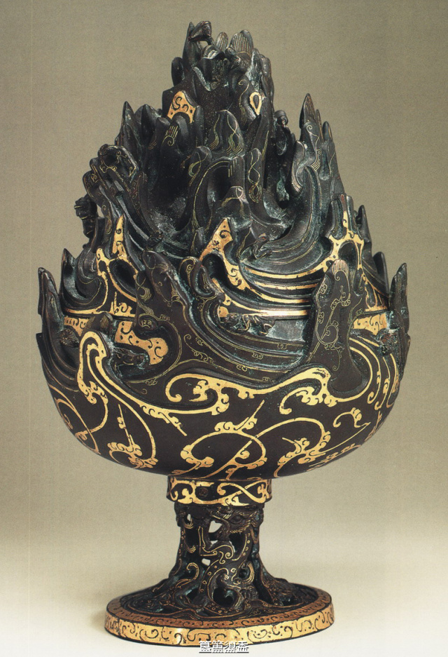 西汉错金云纹铜博山炉 《中国青铜器全集》12卷129