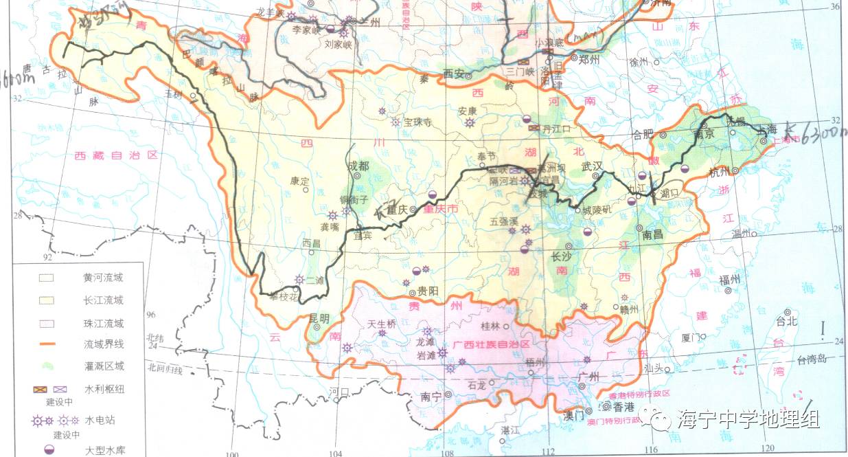 干流流经主要地形区:青藏高原,横断山区,云贵高原,四川盆地,长江中下图片