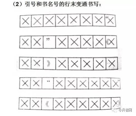 小学阶段必考的标点符号,在田字格里的书写规范!