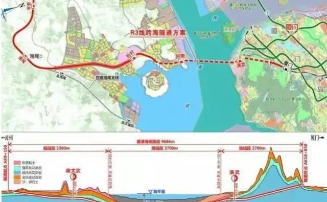 厦漳海底隧道,即r3线23个站点首次曝光,经过你家吗?