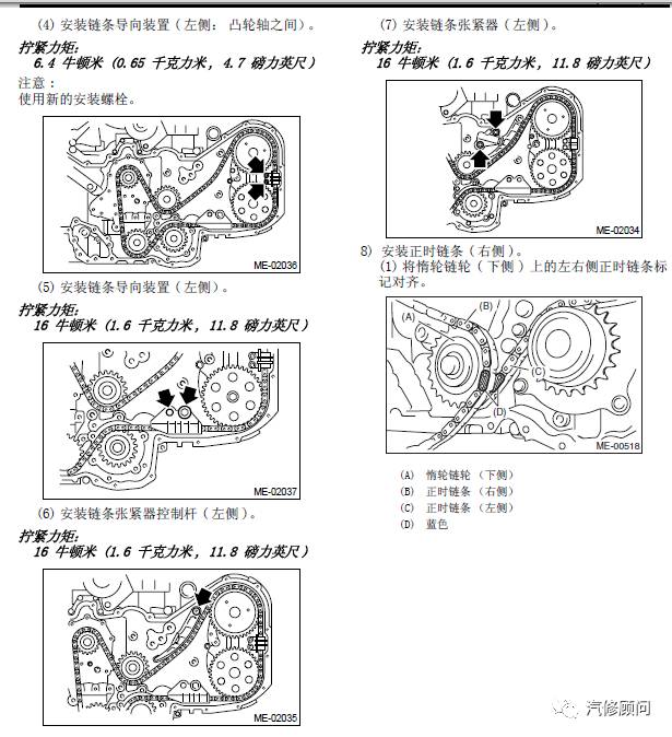 【汽车正时】斯巴鲁力狮正时校对