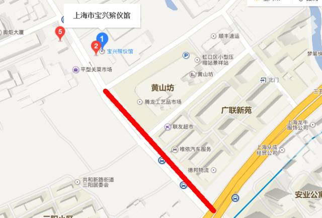 冬至安全出行宝兴殡仪馆周边道路指引