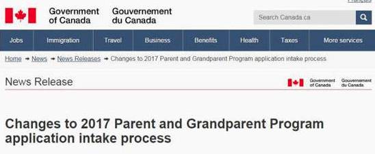 2017加拿大父母团聚移民出新政策,父母团聚不