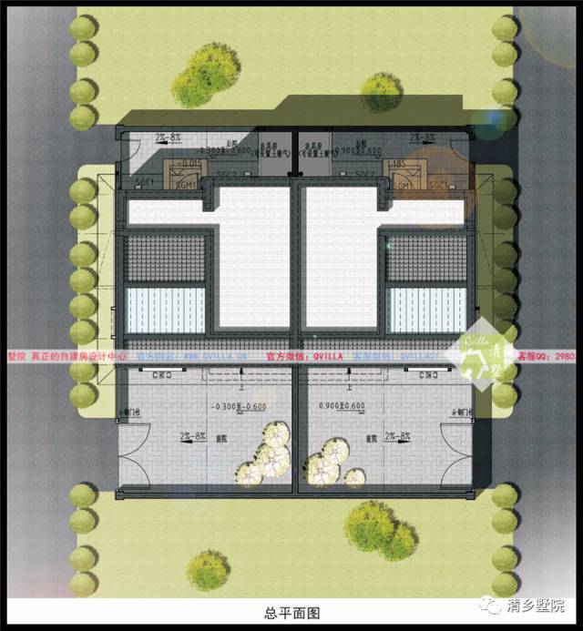 农村民居双拼庭院自建房屋设计方案