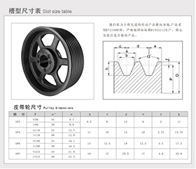 皮带轮槽型尺寸