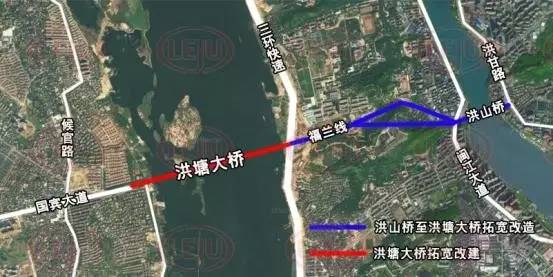 其它 正文  新的洪塘大桥建成后,将直接连接三环快速路,接驳洪山桥至