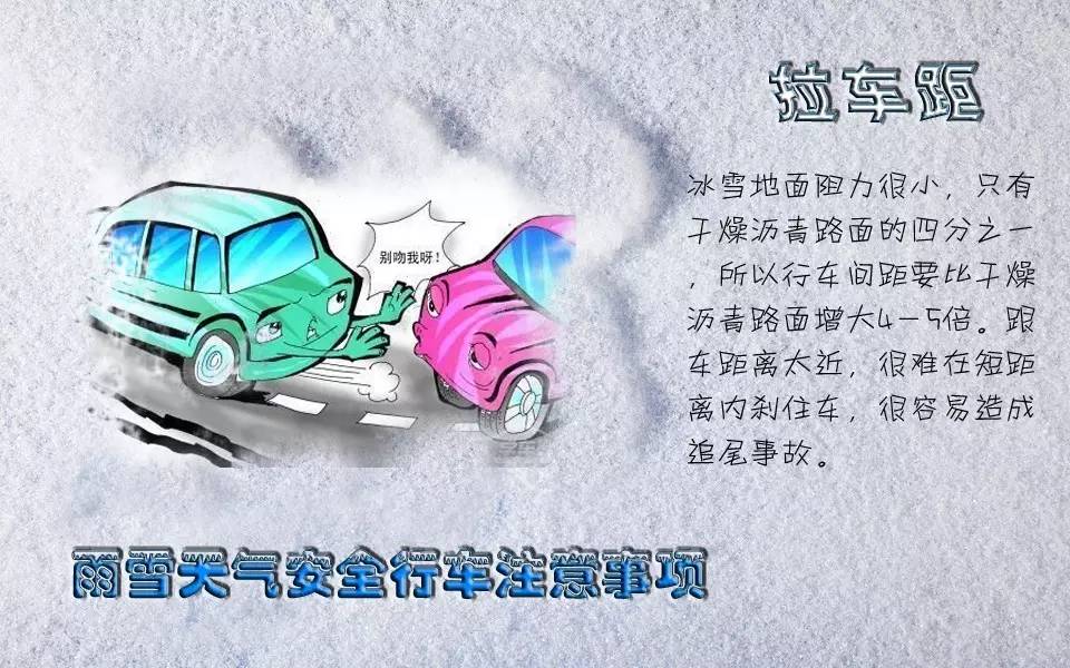 出行雨雪天气安全行车注意事项