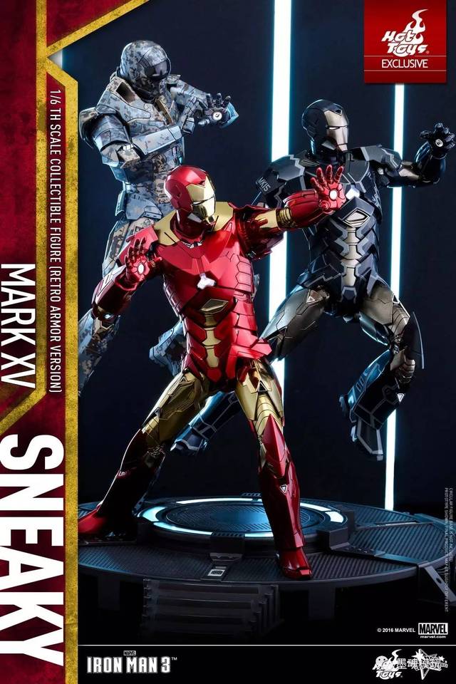 hottoys mms396复古装甲限定版ht 1/6钢铁侠3mark15 mk鬼祟sneaky