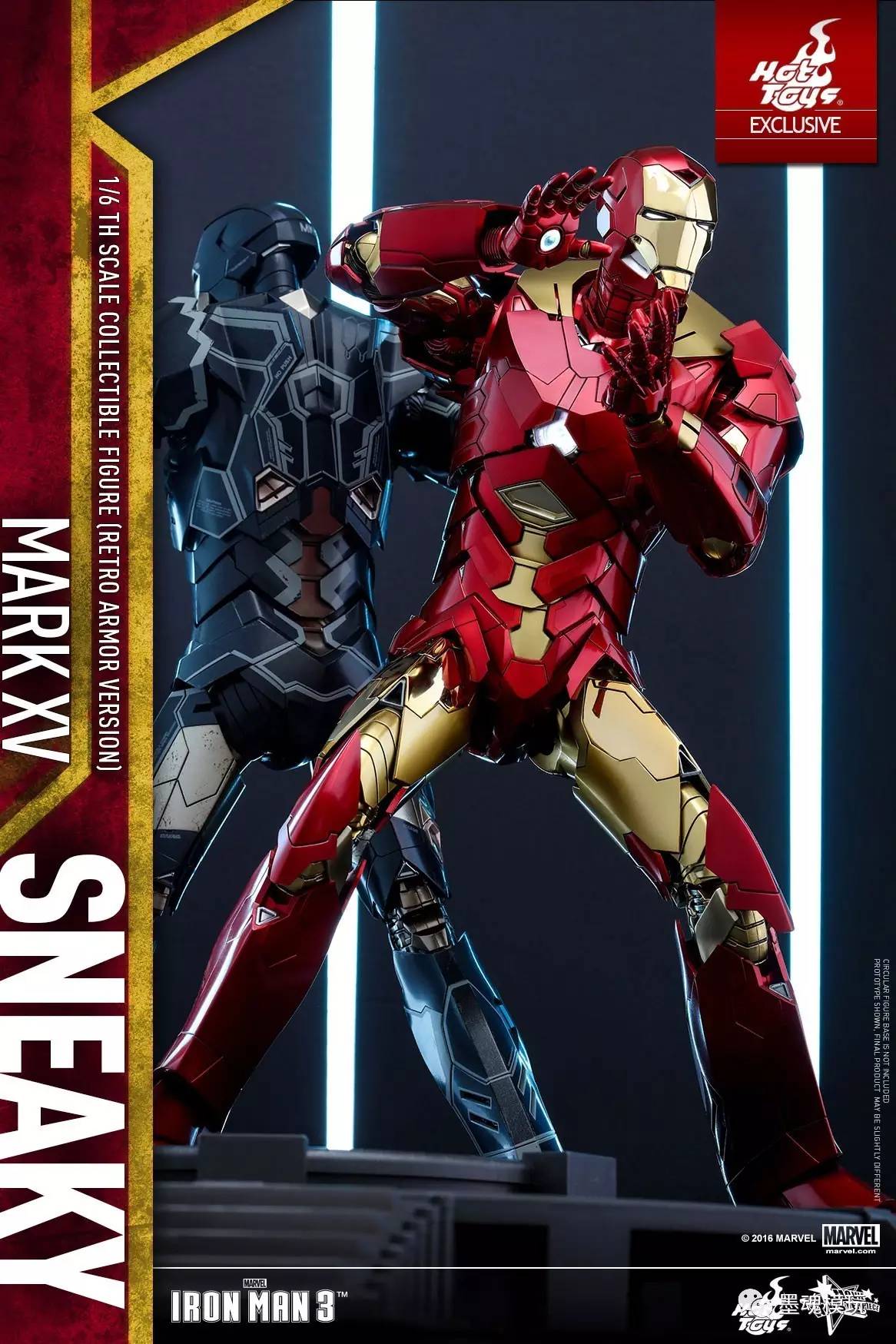 hottoys mms396复古装甲限定版ht 1/6钢铁侠3mark15 mk鬼祟sneaky