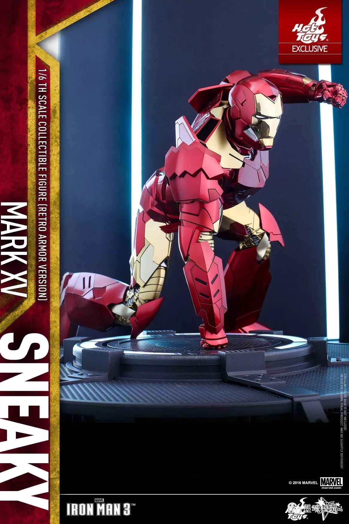 hottoys mms396复古装甲限定版ht 1/6钢铁侠3mark15 mk鬼祟sneaky