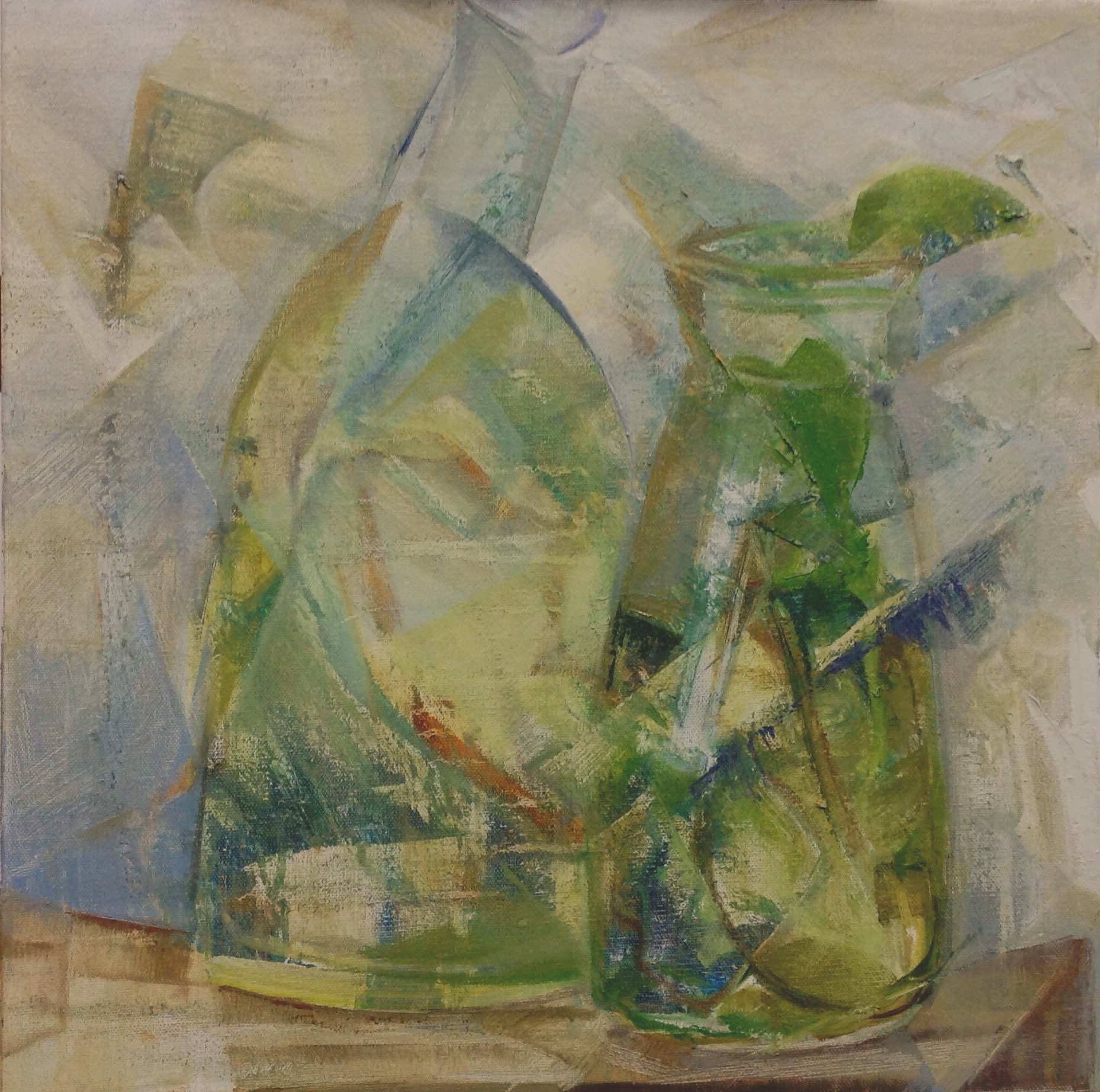 尤佳莉《残·散系列2》40×40 cm2016 油画材质尤